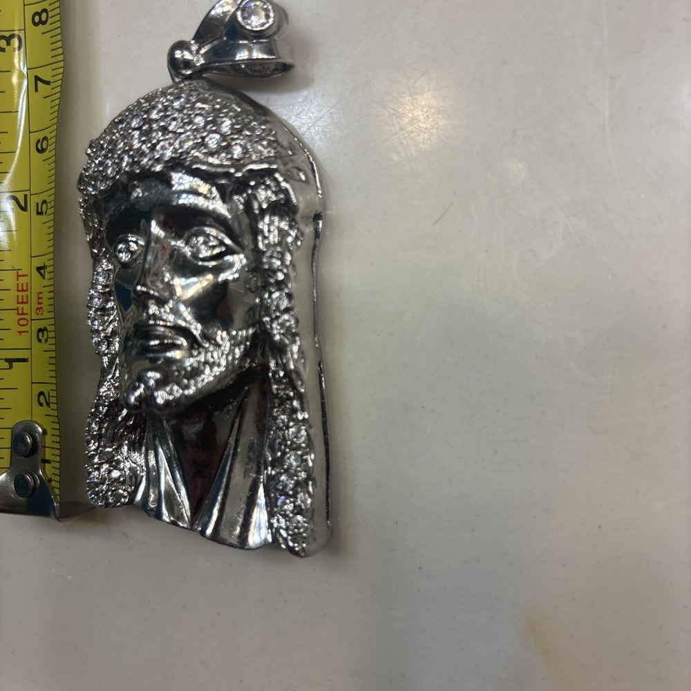 925 sterling silver‎ jesus pendant - Picture 8 of 9
